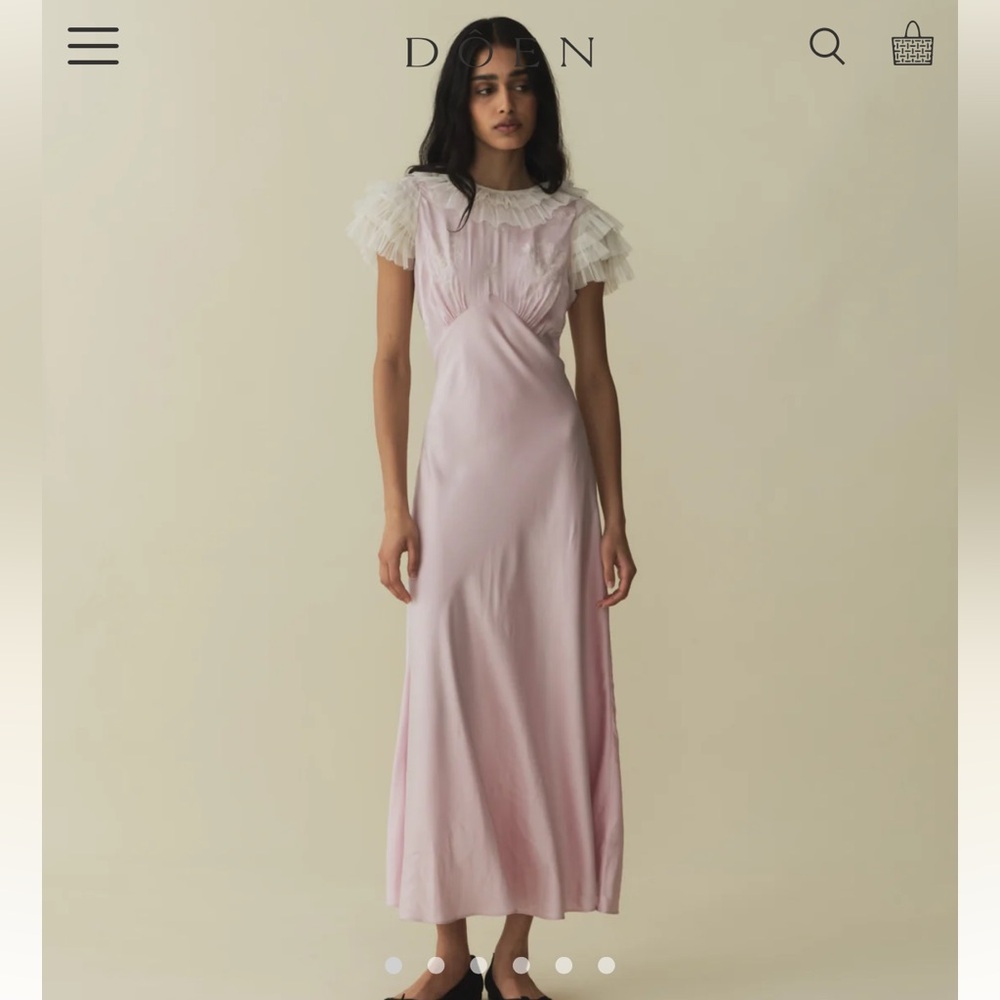 NWT | Doen | Heirloom | EVONNA DRESS -- PURPLE THISTLE | Size Medium